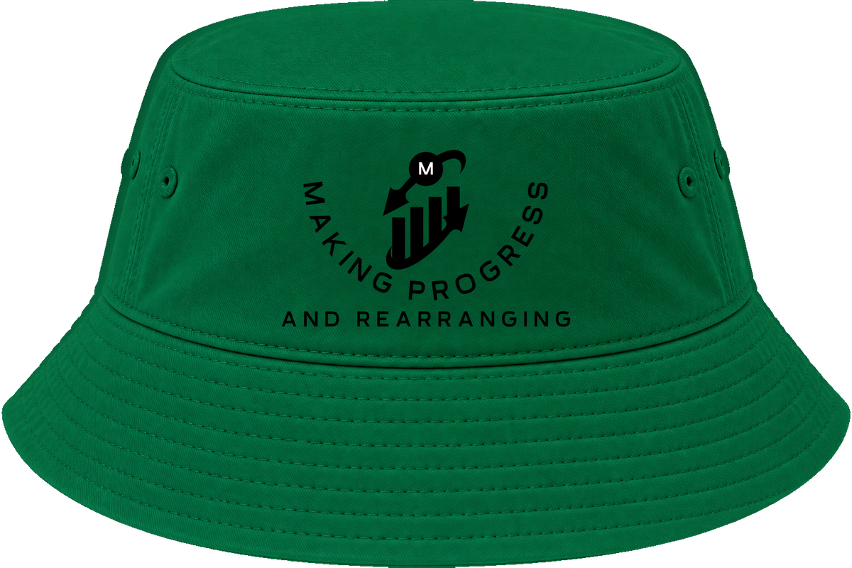 Making Progress & Rearranging Bucket Hat – Bar Graph Logo (Black & White) | Multiple Colors
