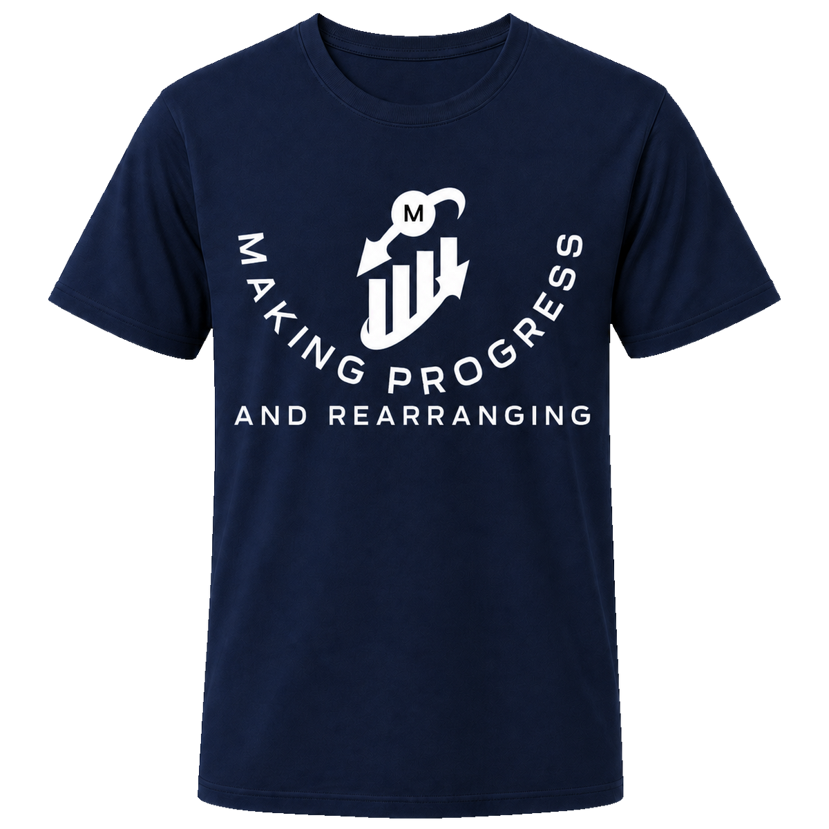 Making Progress & Rearranging T-Shirt – Bar Graph Logo (Black & White) | Multiple Colors