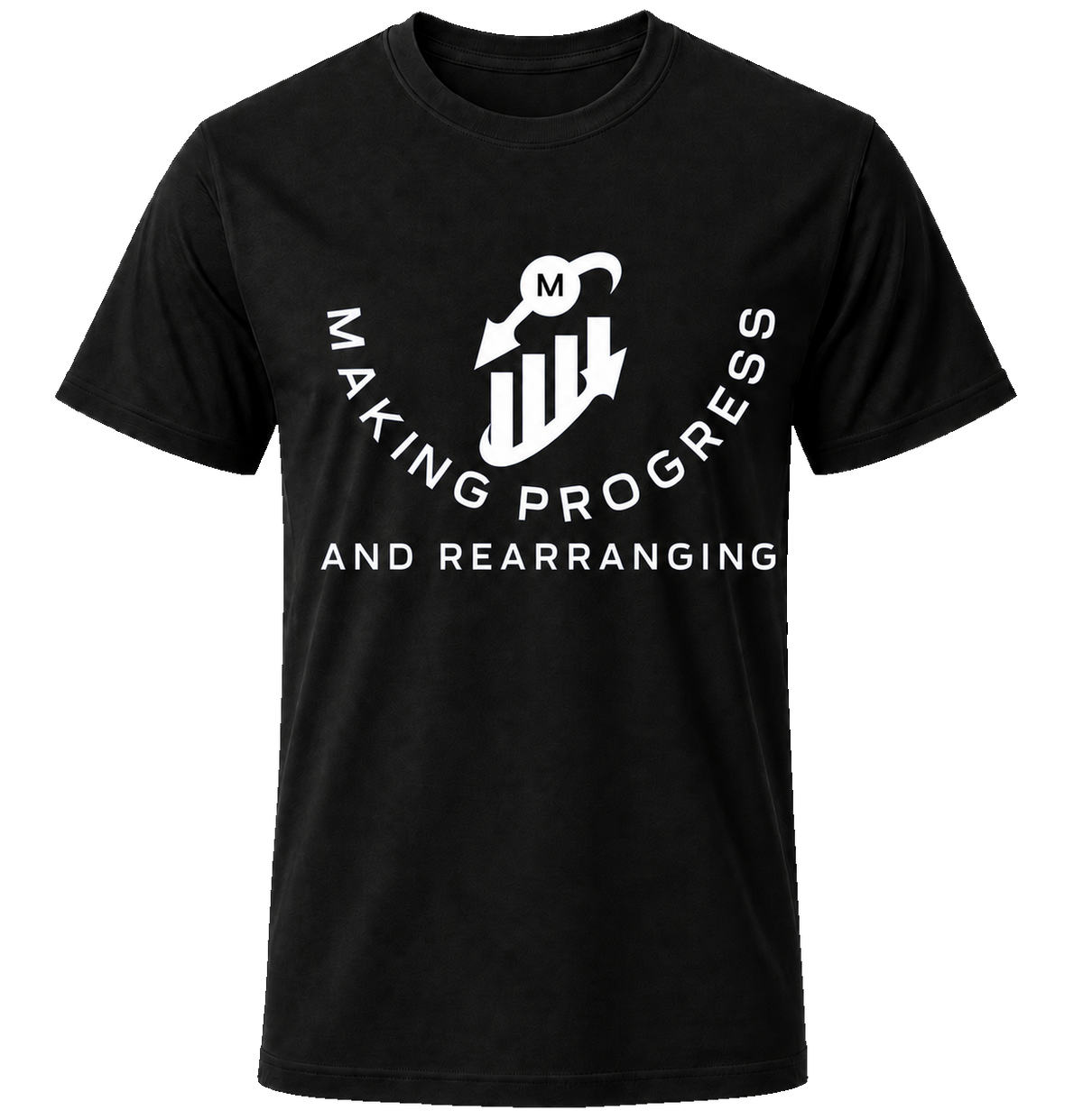 Making Progress & Rearranging T-Shirt – Bar Graph Logo (Black & White) | Multiple Colors