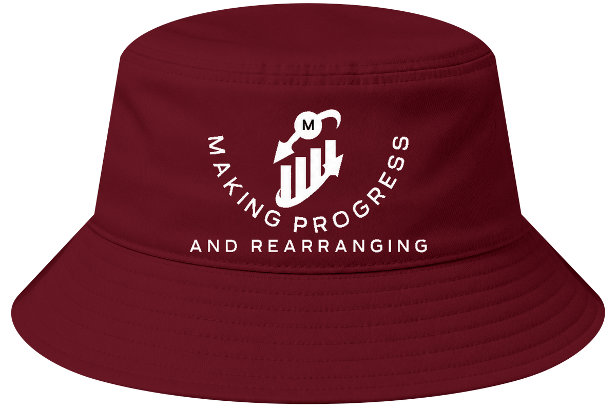 Making Progress & Rearranging Bucket Hat – Bar Graph Logo (Black & White) | Multiple Colors