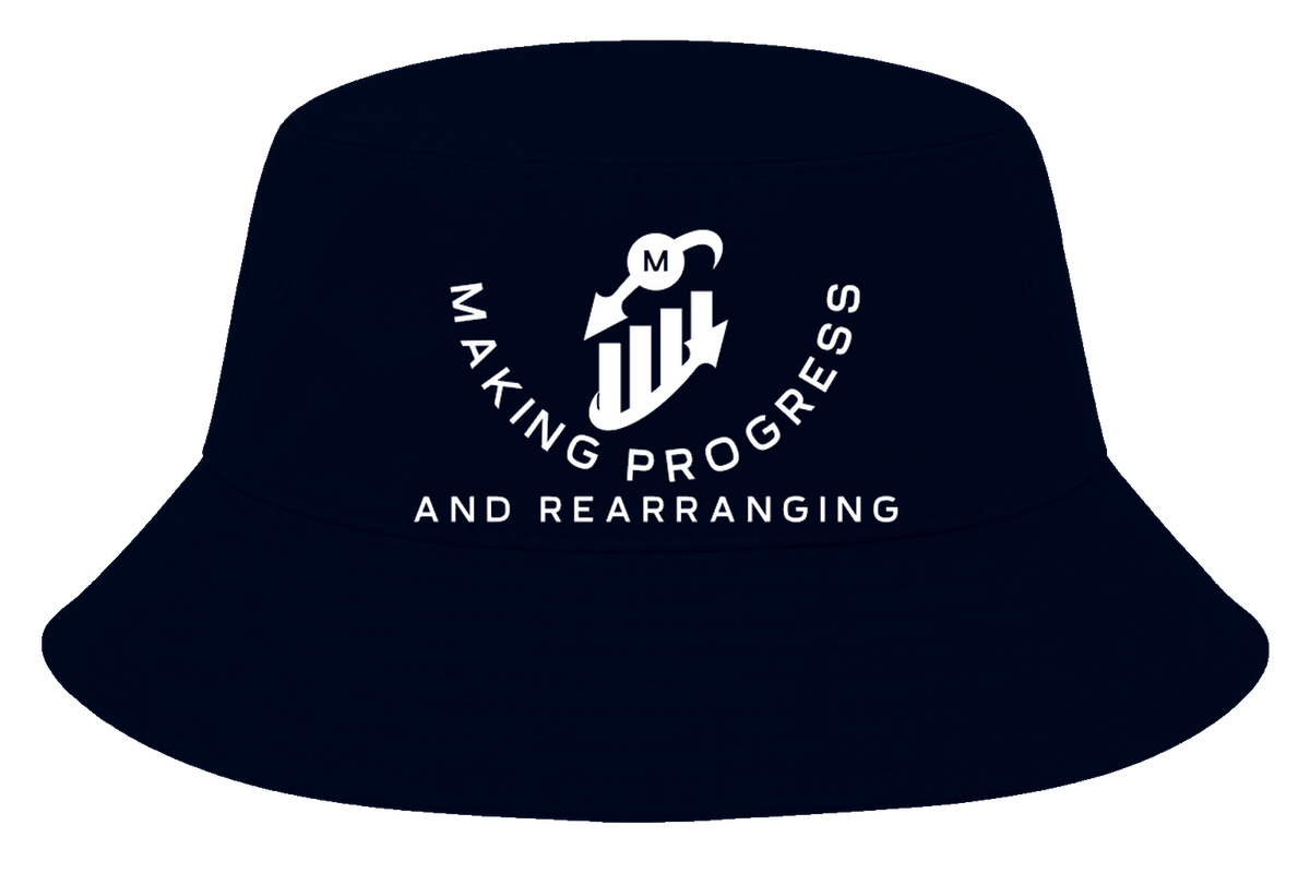Making Progress & Rearranging Bucket Hat – Bar Graph Logo (Black & White) | Multiple Colors