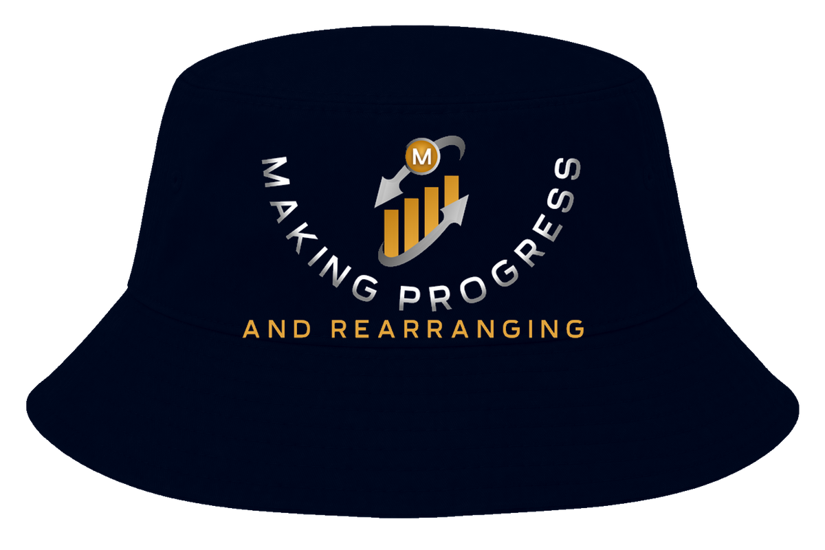Making Progress and Rearranging Logo Bucket Hat – White / Black / Navy