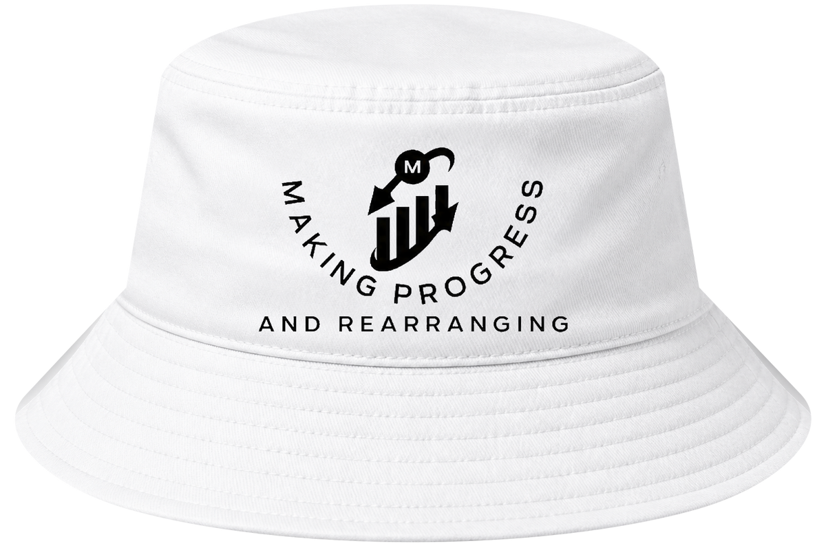 Making Progress & Rearranging Bucket Hat – Bar Graph Logo (Black & White) | Multiple Colors