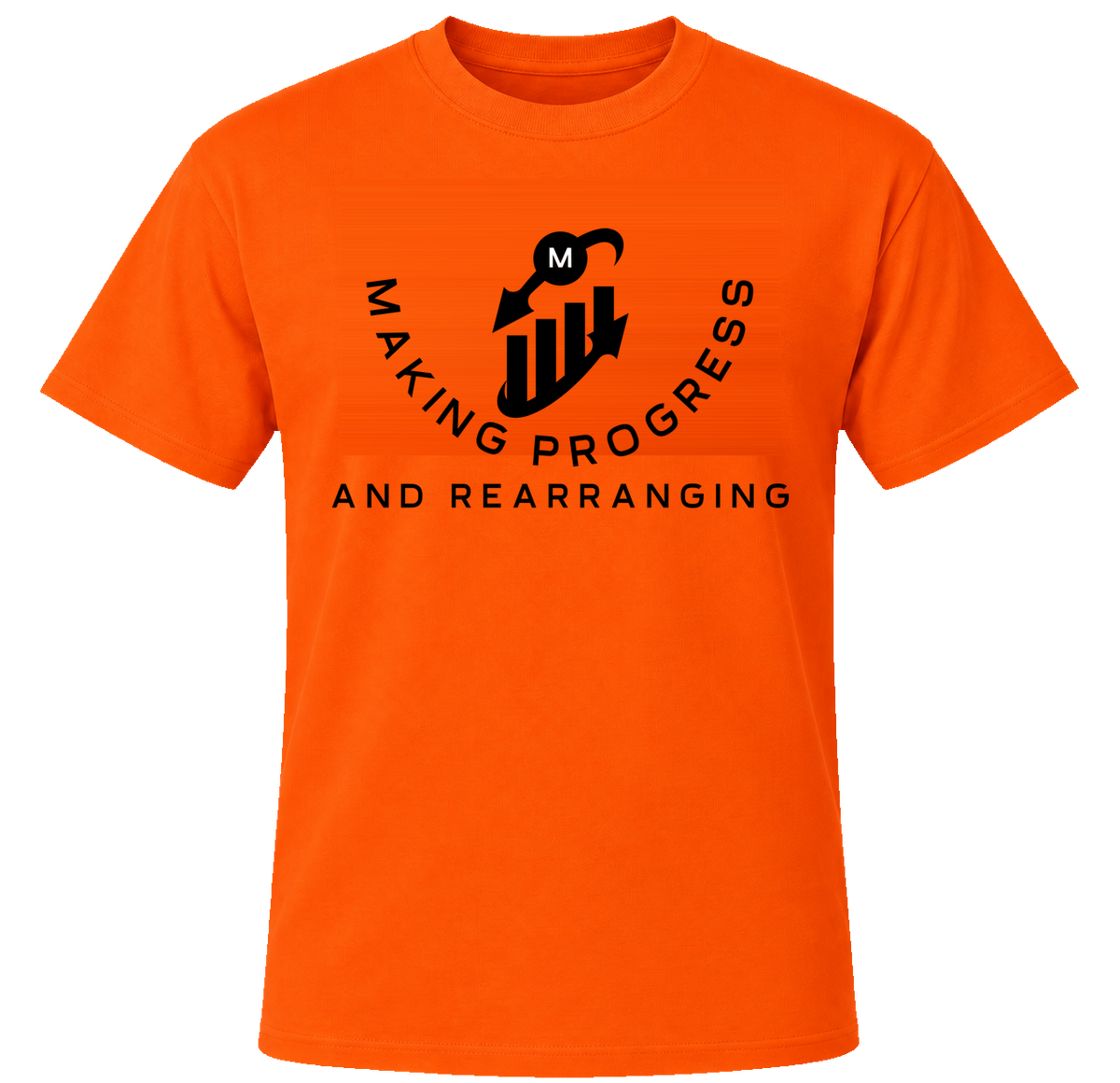 Making Progress & Rearranging T-Shirt – Bar Graph Logo (Black & White) | Multiple Colors