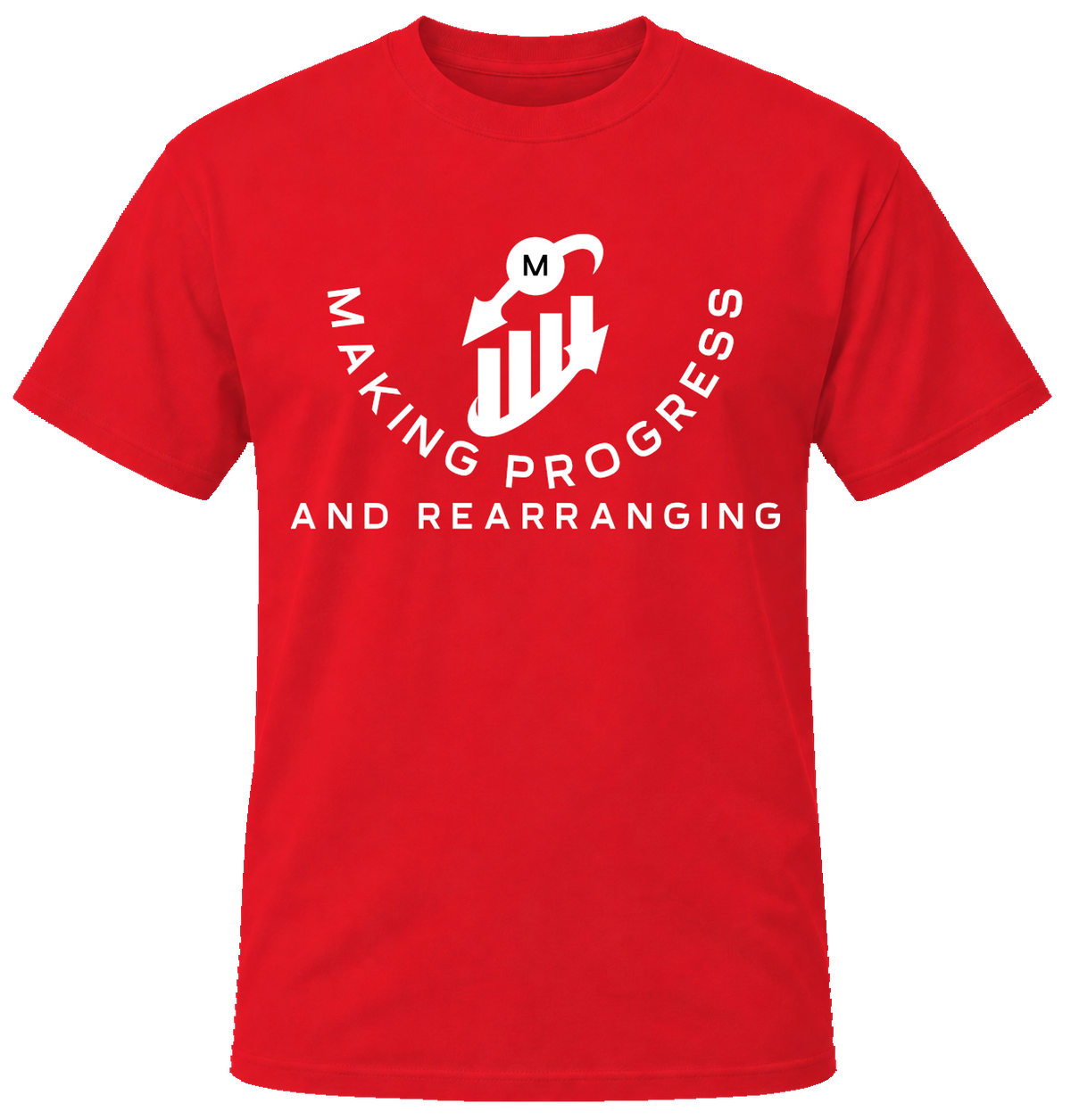 Making Progress & Rearranging T-Shirt – Bar Graph Logo (Black & White) | Multiple Colors